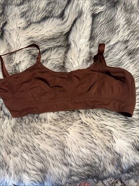 Curvy Couture Brown Wireless Bra - Rich Chocolate Tone